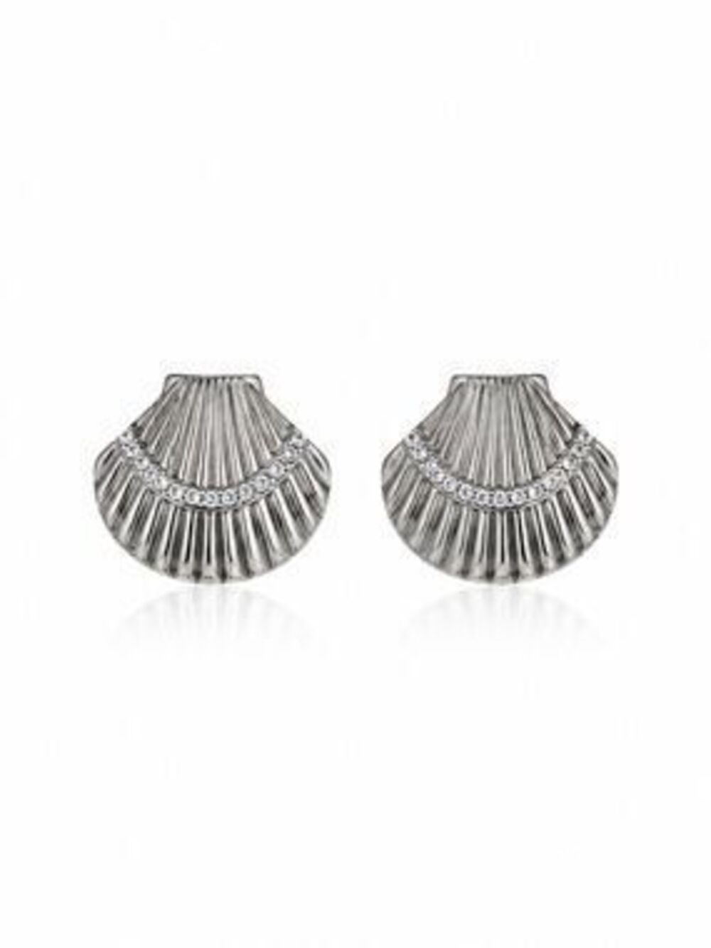 Silver Shell-Style Earrings - Women Jewelry